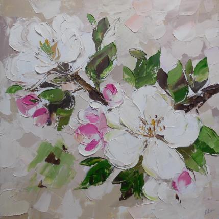 Peinture Apple blossom  par Lunetskaya Elena | Tableau Figuratif Huile