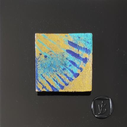 Peinture Iwaki par Bauquel Véronique | Tableau Abstrait Acrylique, Bois, Collage, Métal, Résine Minimaliste