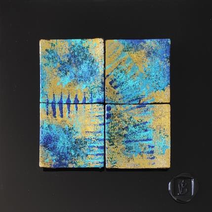 Peinture Aomori par Bauquel Véronique | Tableau Abstrait Acrylique, Bois, Collage, Métal, Résine Minimaliste