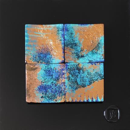 Peinture Belize par Bauquel Véronique | Tableau Abstrait Acrylique, Bois, Collage, Métal, Résine Minimaliste