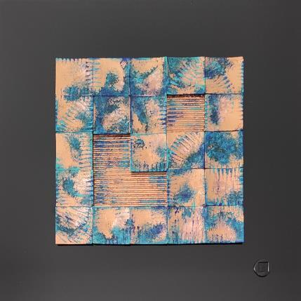 Peinture Tikal par Bauquel Véronique | Tableau Abstrait Acrylique, Collage, Métal, Résine Minimaliste