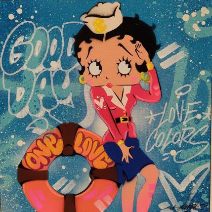 Painting Betty Boop marine by Kedarone | Painting Street art Acrylic, Graffiti Pop icons