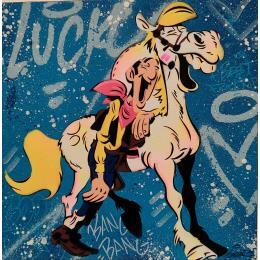 Gemälde Lucky Friend von Kedarone | Gemälde Street art Acryl, Graffiti Pop-Ikonen