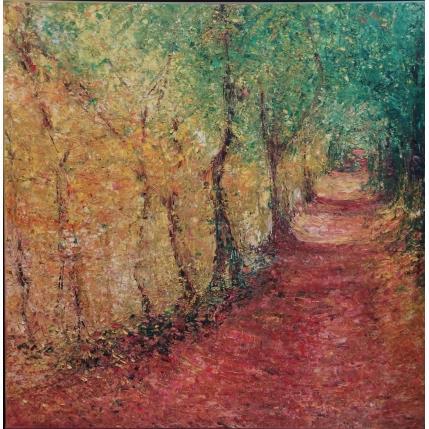 Peinture La lumière du feuillage par Levesque Emmanuelle | Tableau  Huile