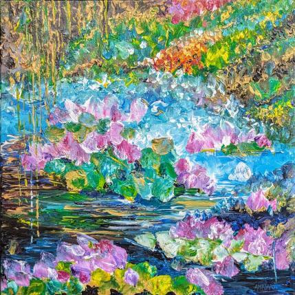 Peinture La petite source par Amblard Florence | Tableau Impressionnisme Acrylique Nature