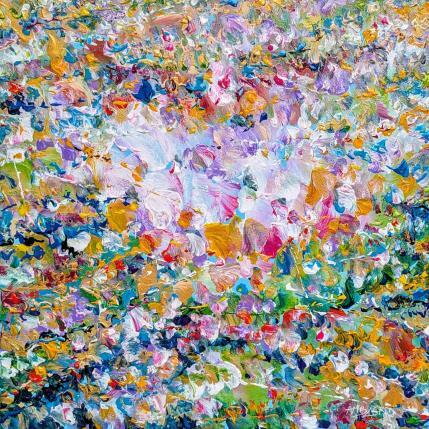 Peinture Pétales de fleurs par Amblard Florence | Tableau Impressionnisme Acrylique Nature, Paysages