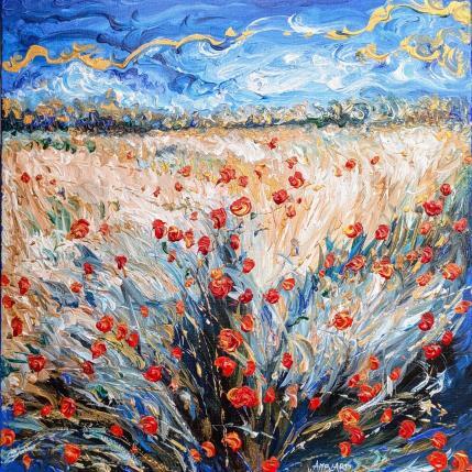 Peinture Une belle fin de journée par Amblard Florence | Tableau Impressionnisme Acrylique Nature, Paysages
