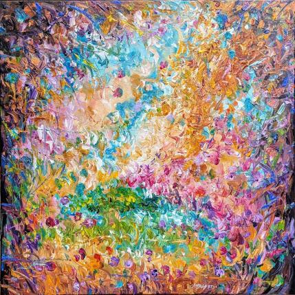 Peinture A l'orée du jardin d'eden par Amblard Florence | Tableau Impressionnisme Acrylique Nature, Paysages