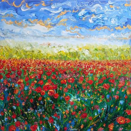 Peinture  Au soleil levant par Amblard Florence | Tableau Impressionnisme Acrylique Nature, Paysages