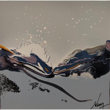 Peinture C3167 par Naen | Tableau Abstrait Acrylique, Encre Minimaliste