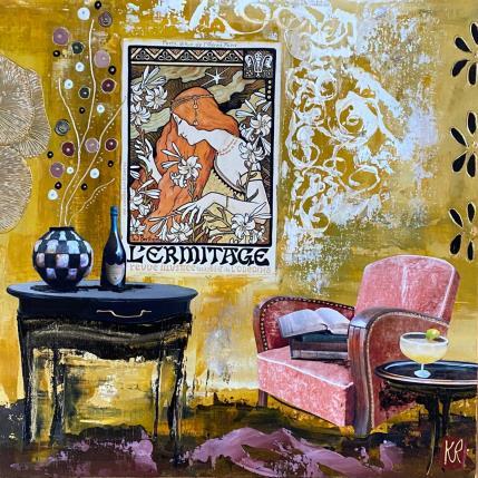 Peinture Rue de l’Odeon  par Romanelli Karine | Tableau Figuratif Acrylique, Collage, Papier, Pastel, Posca Scènes de vie