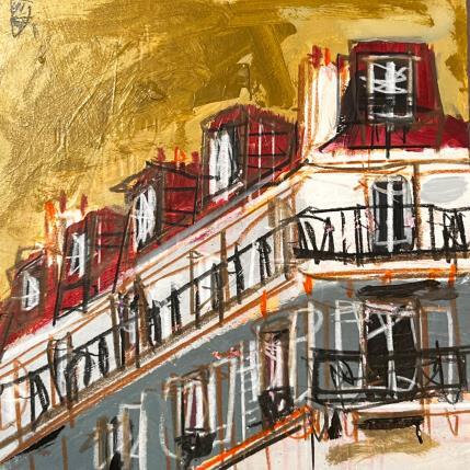 Peinture Airbnb au 4e par Anicet Olivier | Tableau Figuratif Acrylique, Pastel Architecture, Urbain