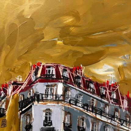 Peinture En haut on rit, on mange et boit par Anicet Olivier | Tableau Figuratif Acrylique, Pastel Architecture, Urbain