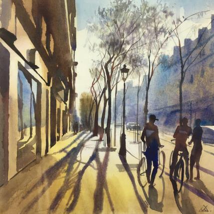 Peinture ST 04 par Khodakivskyi Vasily | Tableau Figuratif Aquarelle Urbain
