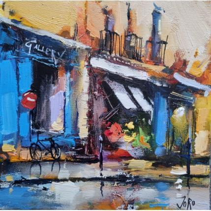 Peinture After the rain par Joro | Tableau Figuratif Huile Urbain