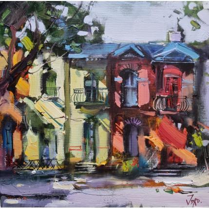 Peinture Beautiful Montreal Facades par Joro | Tableau Figuratif Huile Urbain