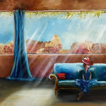 Peinture azur par Vinnie | Tableau Figuratif Huile