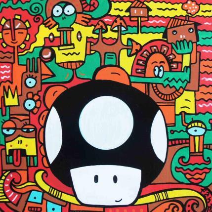 Peinture Petit joueur par Fanny | Tableau Pop-art Acrylique