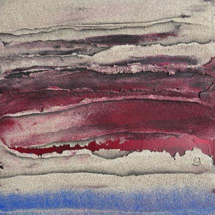 Peinture Carré d'Envie 8 par CMalou | Tableau Matiérisme Sable Minimaliste