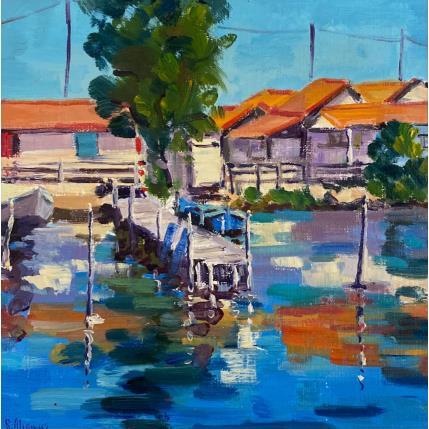 Peinture Le chenal de Messalonghi par Aliamus Béatrice  | Tableau  Huile