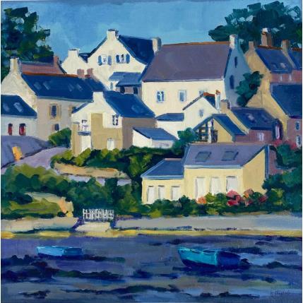 Peinture Les toits de Locmiquel  par Aliamus Béatrice  | Tableau  Huile