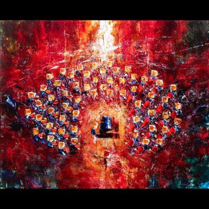 Peinture Concert rouge flamboyant par Reymond Pierre | Tableau Figuratif Huile Musique