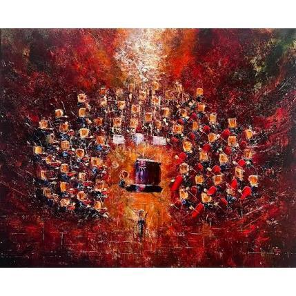 Painting Concert rouge flamboyant by Reymond Pierre | Painting Figurative Oil