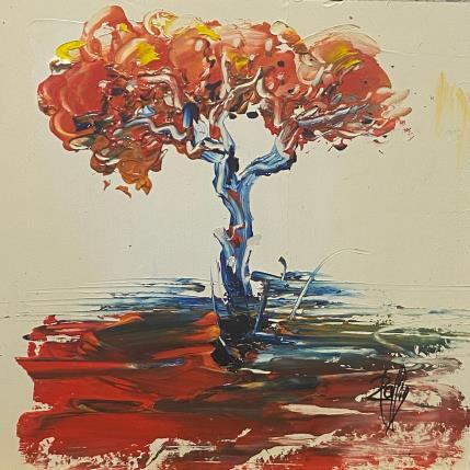 Peinture Instant orangé par Raffin Christian | Tableau Figuratif Huile Nature