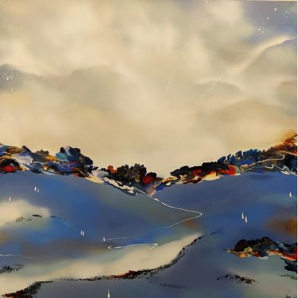 Peinture 887 par Naen | Tableau Abstrait Acrylique, Encre Minimaliste