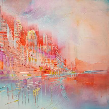 Painting La ville des amours 2 by Levesque Emmanuelle | Painting  Oil