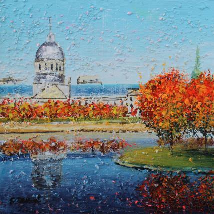 Peinture Le marché  Bonsecours par Dessapt Elika | Tableau Impressionnisme Acrylique, Sable