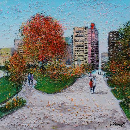 Peinture Montréal urbain  par Dessapt Elika | Tableau Impressionnisme Acrylique, Sable