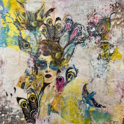 Painting La représentation by Bergeron Marie-Josée | Painting Surrealism Acrylic, Gluing, Oil