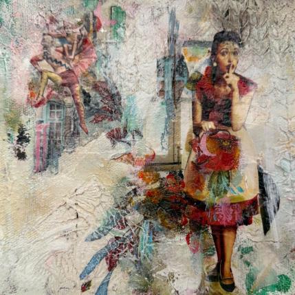 Painting Le secret by Bergeron Marie-Josée | Painting Surrealism Acrylic, Gluing, Oil