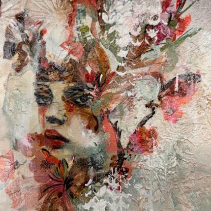 Painting Portrait by Bergeron Marie-Josée | Painting Surrealism Acrylic, Gluing, Oil
