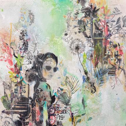 Painting La mascarade by Bergeron Marie-Josée | Painting Surrealism Acrylic, Gluing, Oil