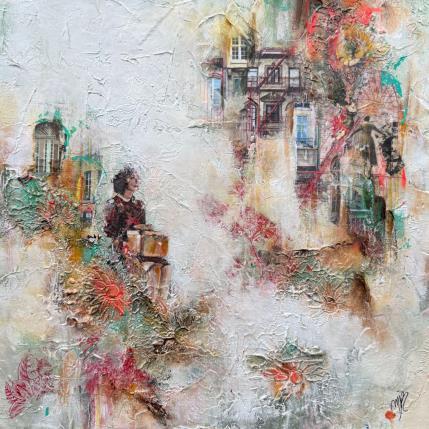 Painting Là où tu sois, j'irai te rejoindre by Bergeron Marie-Josée | Painting Surrealism Acrylic, Gluing, Oil