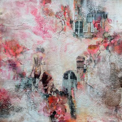 Painting Dans l'attente de ton retour by Bergeron Marie-Josée | Painting Surrealism Acrylic, Gluing, Oil