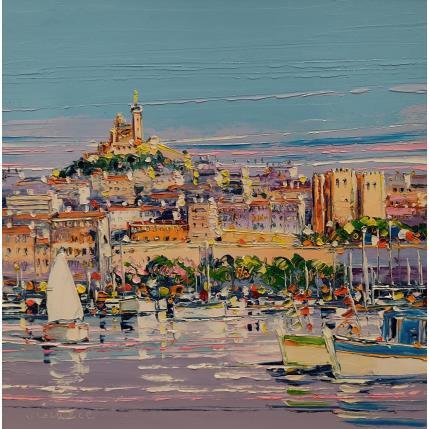 Painting Une belle journée à Marseille by Corbière Liisa | Painting Figurative Oil Landscapes