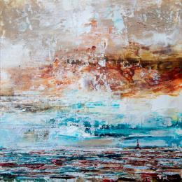 Painting Paris le jour #4 by Reymond Pierre | Painting Figurative Oil Landscapes, Urban