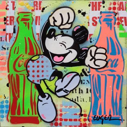 Painting POP COCA AND MOUSE by Euger Philippe | Painting Pop-art Acrylic, Gluing Pop icons