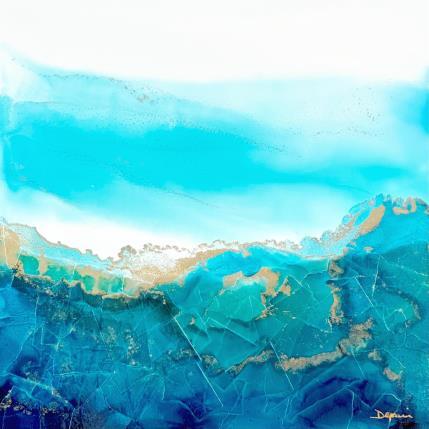 Painting Poésie marine 1839 by Depaire Silvia | Painting Abstract Acrylic Landscapes, Marine, Minimalist