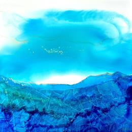 Painting Poésie marine 2055 by Depaire Silvia | Painting Abstract Acrylic Landscapes, Marine, Minimalist