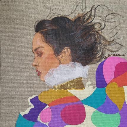 Painting Amandine by Rosângela | Painting Figurative Acrylic Portrait