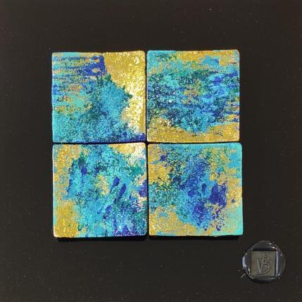 Peinture Essaouira par Bauquel Véronique | Tableau Abstrait Acrylique, Bois, Collage, Métal, Résine Minimaliste