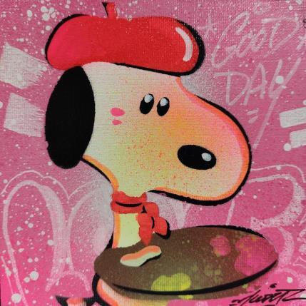 Gemälde Snoopy Artiste von Kedarone | Gemälde Pop-Art Acryl, Graffiti Pop-Ikonen