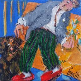 Peinture Promenade fleurie par Garilli Nicole | Tableau Figuratif Acrylique Scènes de vie