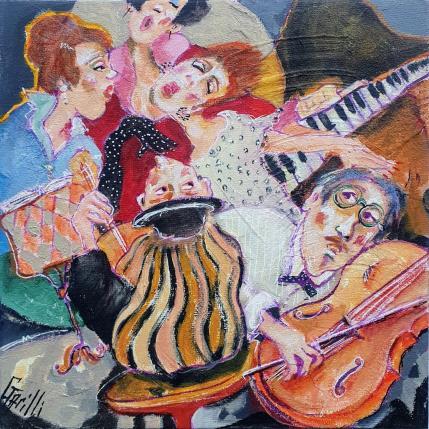 Peinture Ça swing pas mal à Montréal  par Garilli Nicole | Tableau Figuratif Acrylique Scènes de vie