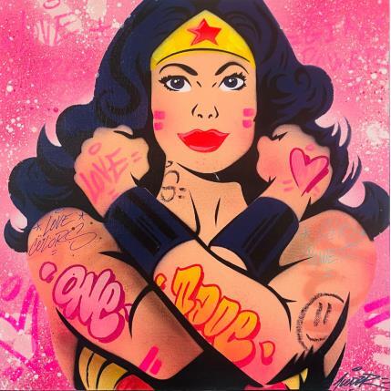 Painting Wonderwoman by Kedarone | Painting Pop-art Acrylic, Graffiti Pop icons