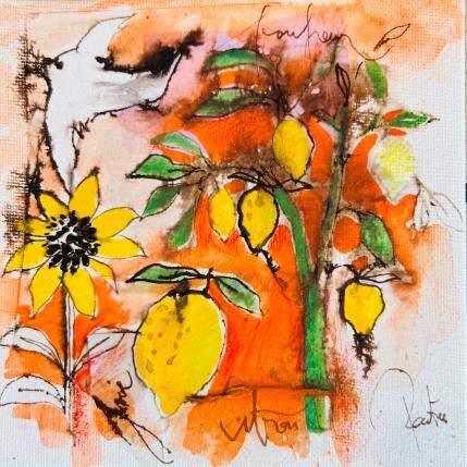 Peinture Citronnier par Colombo Cécile | Tableau Art naïf Acrylique, Aquarelle, Collage, Encre, Pastel Natures mortes, Paysages, Scènes de vie